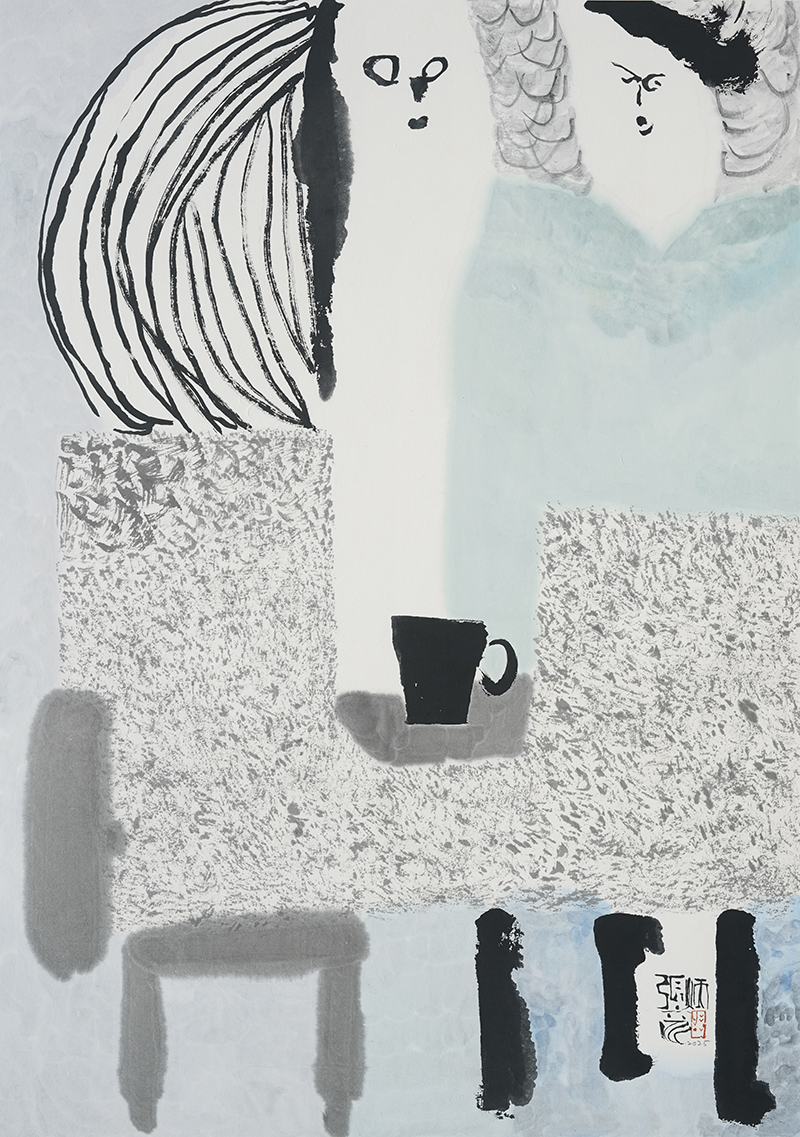 Jang Byeong Eun · Eastbrush · 张炳彥 · figure · ink_and_light_color_on_paper · 841mm_x_594mm · 2025